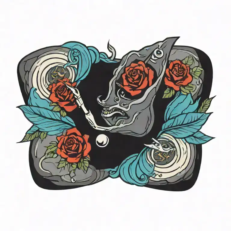 Rock Inspired Tattoo Featuring