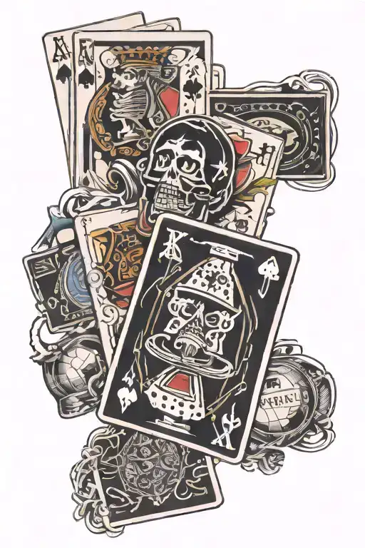 Poker Cards And Nfl Football