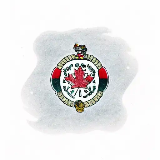 Mexican And Canadian Flag Merge