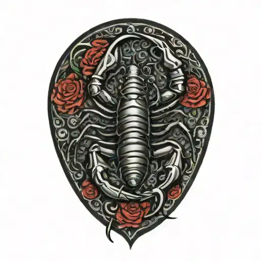 Scorpion Surrounded By Blood