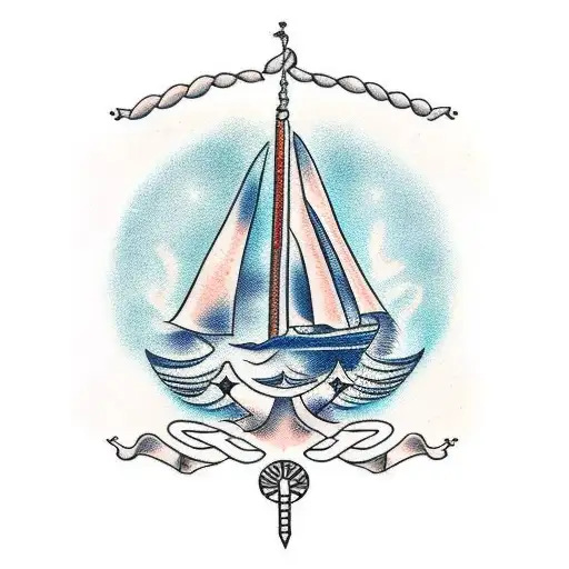 A Sailor With A Back Anchor Looking At The Horizon