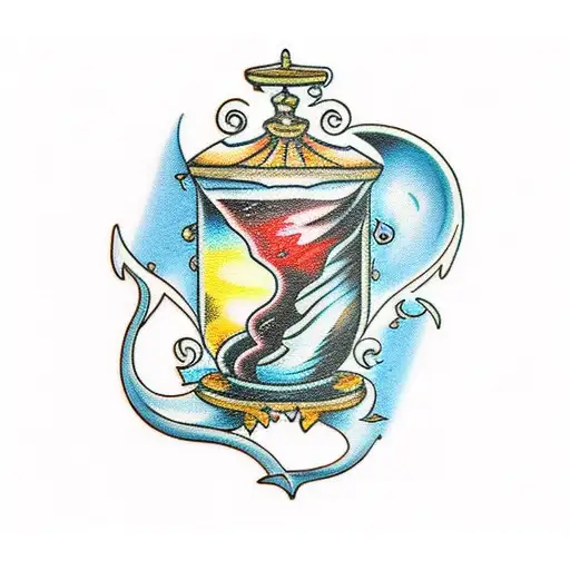 An Hourglass With A New Orleans Theme