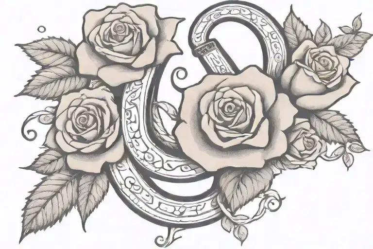 Horse Shoe With Roses And Date 1942-2022