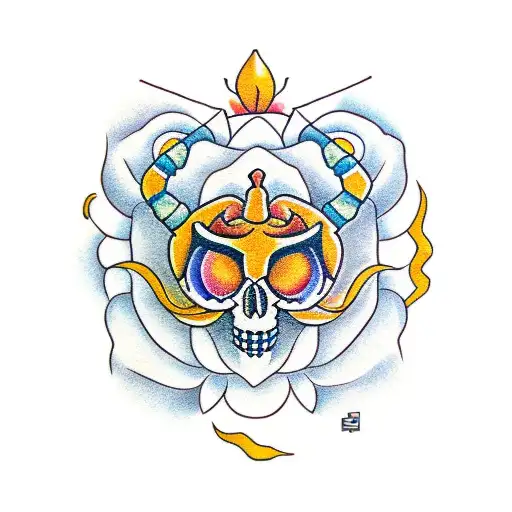 A Scorpio Inside Ot Top Of A Marigold Flower