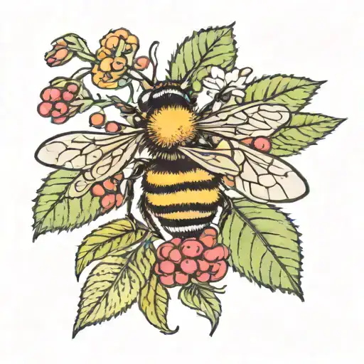 Bee Berries Leaves Growing