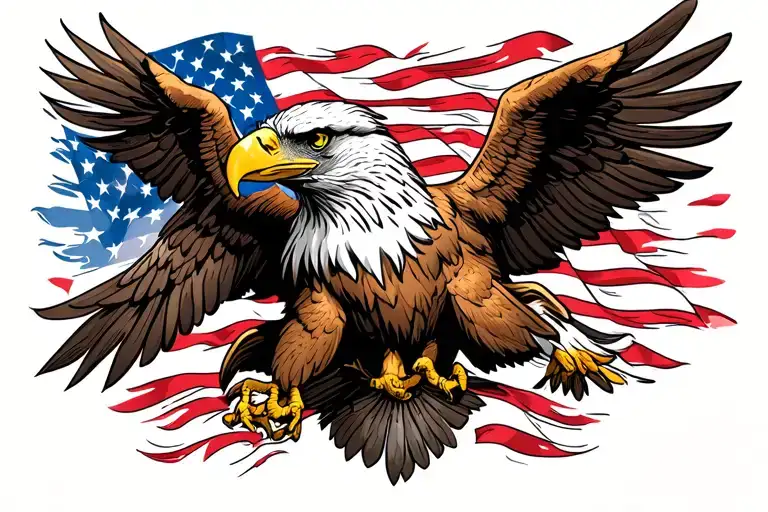 Eagle American Flag Sleeve