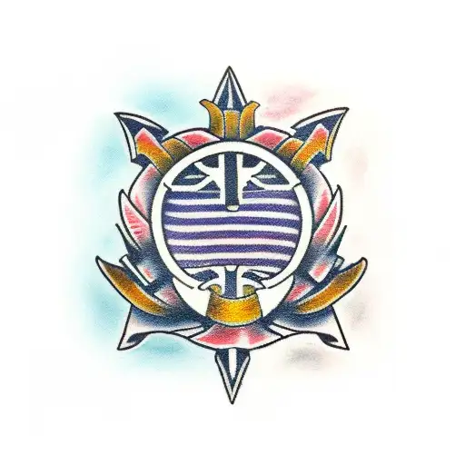 A Traditional Style Tattoo Of The Word 'Antifaschist'