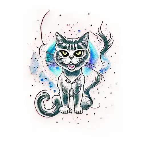 Black Cat With Cobwebs Galaxy