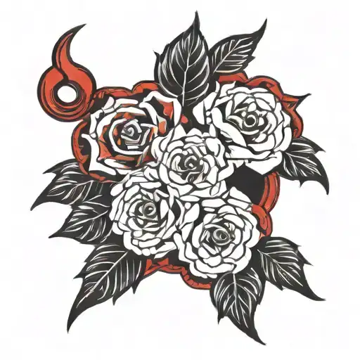 Black And Red Gory Picture