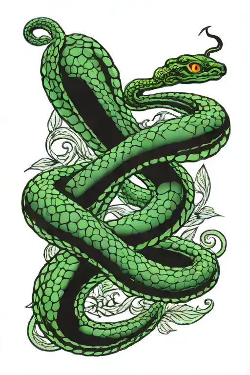 Uroboros Snake Green