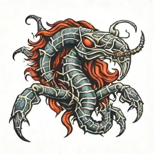 Sexy Red Head Girl As A Scorpion