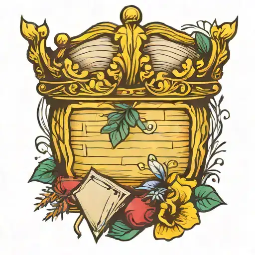 A Hay Bale And A Crown Adorned