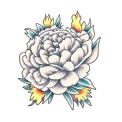 Peony And Sunflower