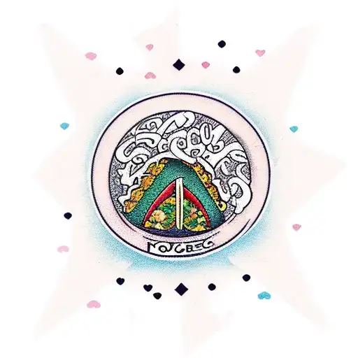 Taco With Banner Saying Love Peace And Taco Grease