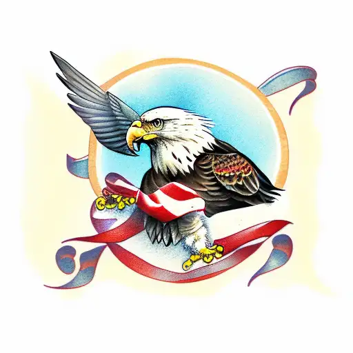 American Bald Eagle But Replaced With A Parrot