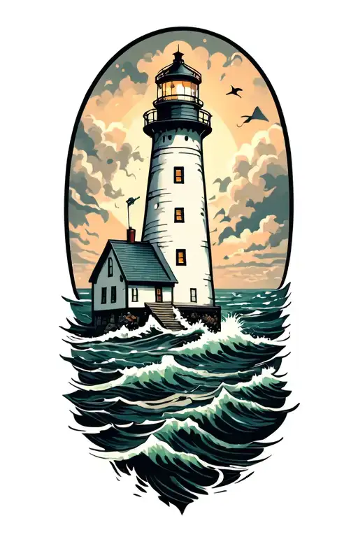 Lighthouse In The Storm