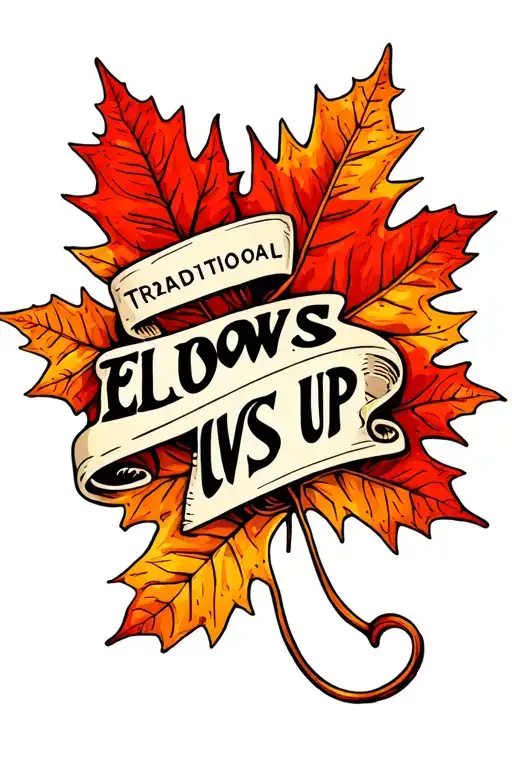 Maple Leaf With Banner That Says Elbows Up