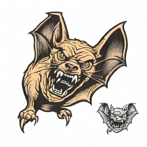 Growling Dog Fighting Bat