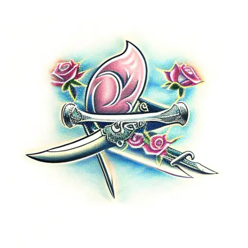 Claymore Long Sword With Roses