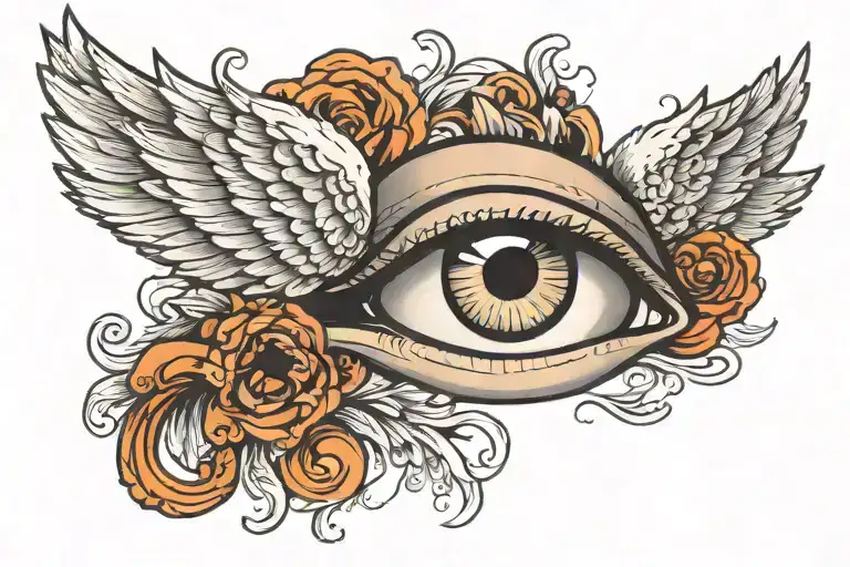An Eye With Angel Wings