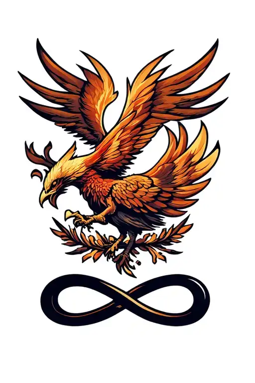 Phoenix Sign With Infinity Sign Incorporated
