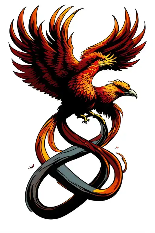 Phoenix With Infinity Sign Incorporated