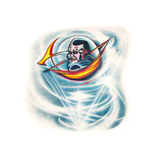 Man Being Absorbed By A Black Hole