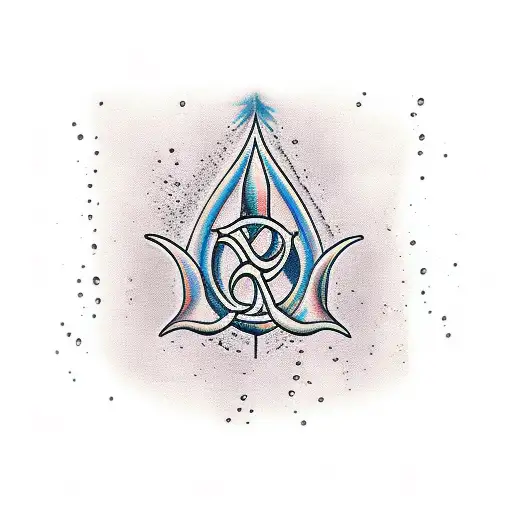 Trident With Water Behind It