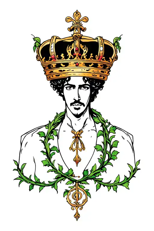 The Singer Prince Symbol With Vines Running Through It