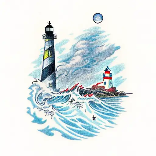 Lighthouse Welcoming You After A Long Sailing Trip