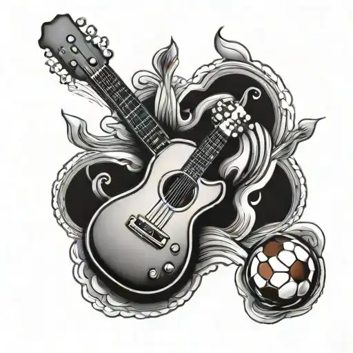 Guitar With A Football