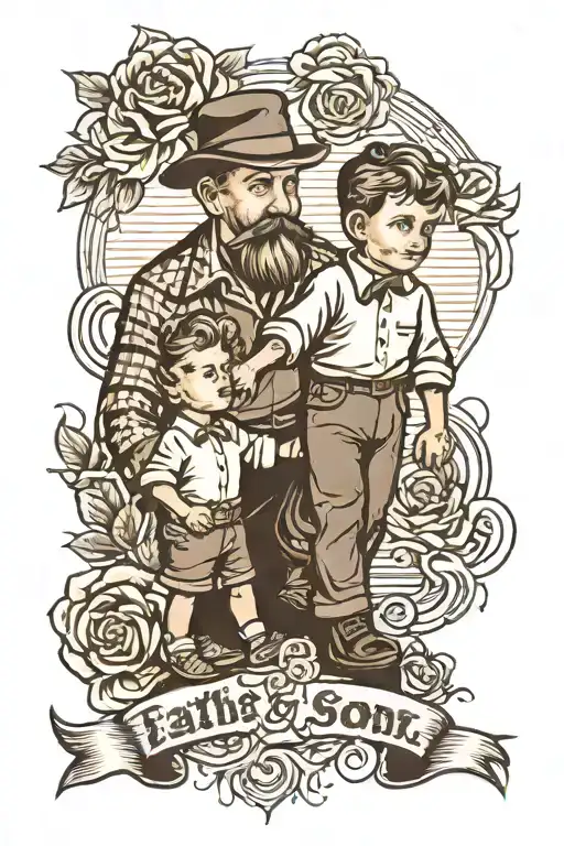 Father And Son Holding Hands