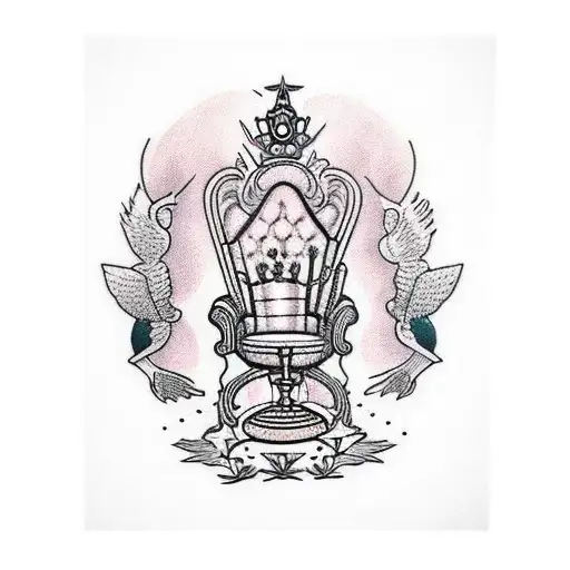 Throne With Black Bird