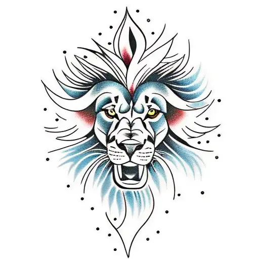 Fireworks Bonfire Lion