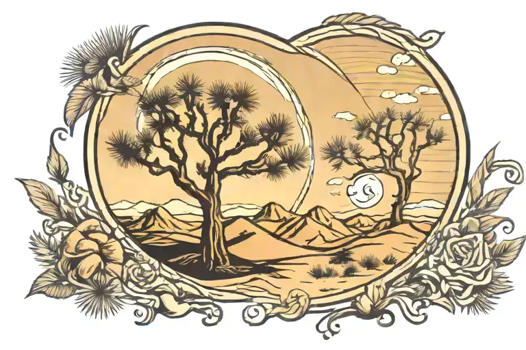 Joshua Tree Yin And Yang Symbol Formed
