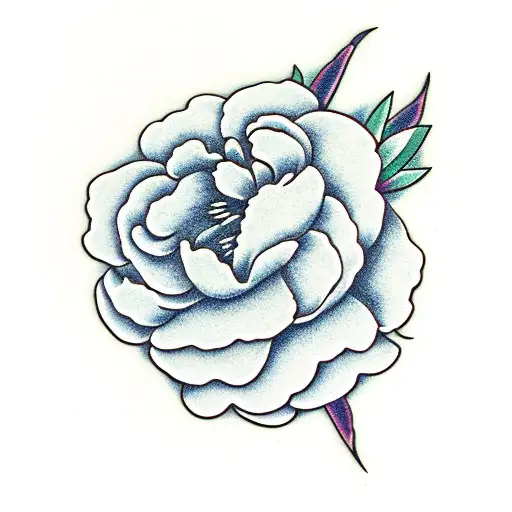 Peony With Dragonfly