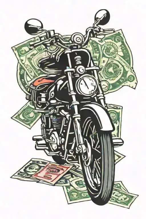 Motorcycle And Money And Success