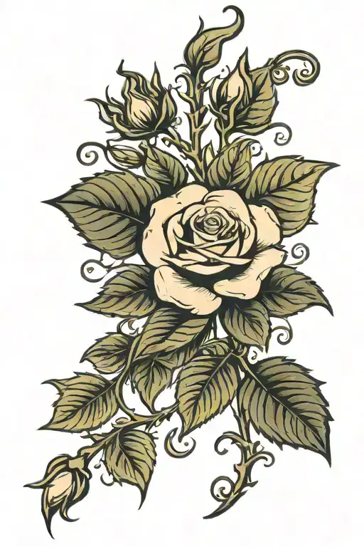 Rose Vine Thin Growing