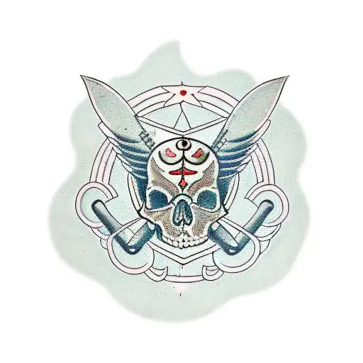 Starling With Skull Pattern