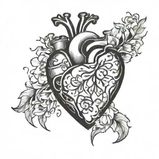 A Black And White Heart As A Transparent Fuel Tank Almost Full