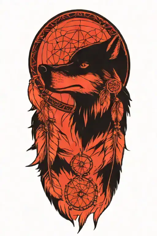 A Wolf And A Dreamcatcher