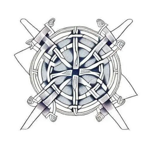 Celtic Knotwork Intertwined With Gears