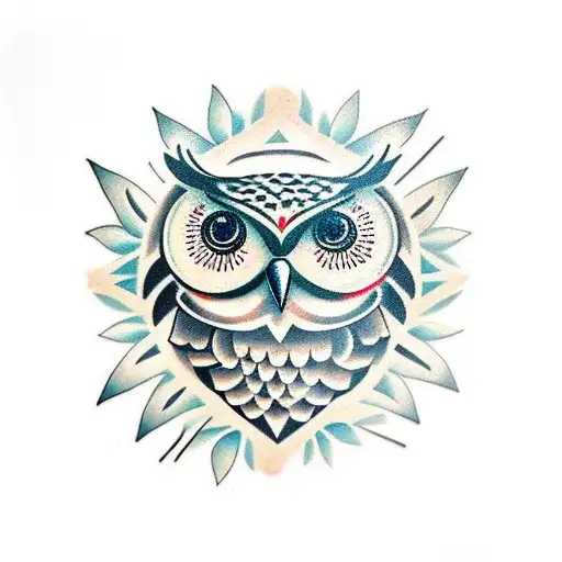 Owl With Blood Roses And A Broken Clock