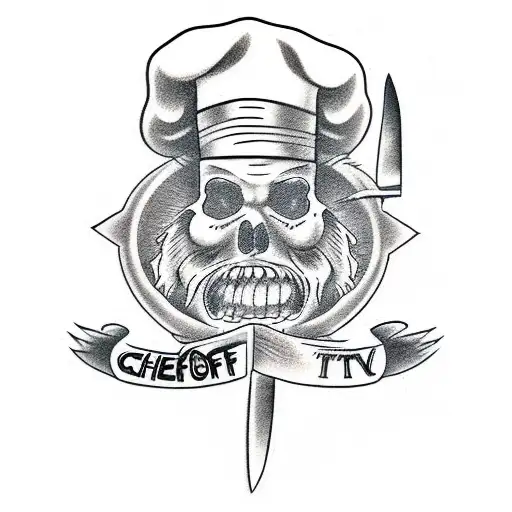 Chef Knife Black And Grey