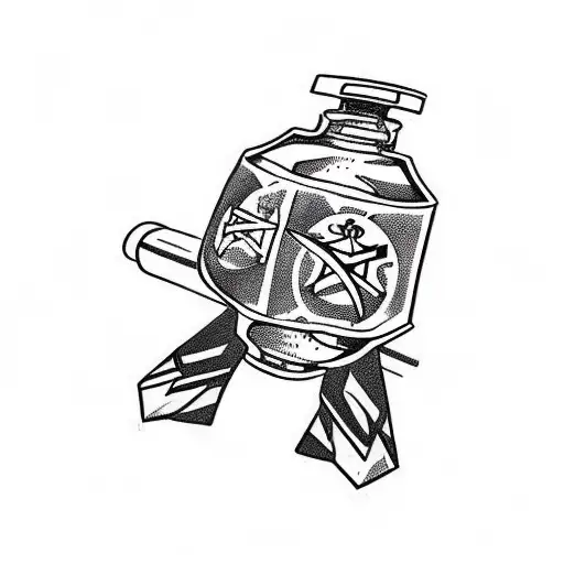 Make It With A Cross Symbol And Tesxt Written Saying Juggernog Soda