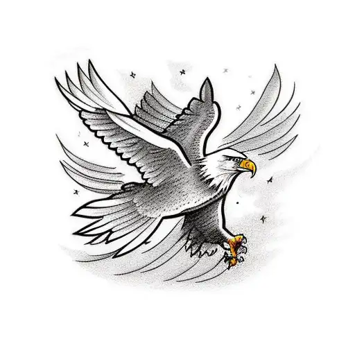 Bald Eagle Catching An Airplane As Prey