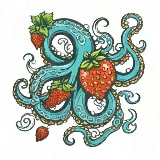 Octopus And Strawberry Vine