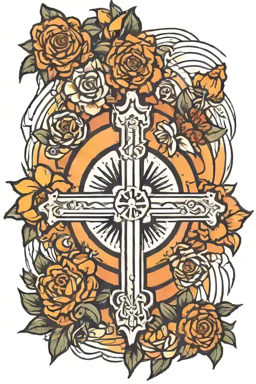 Christian Cross Ray Of Sunshine Comes