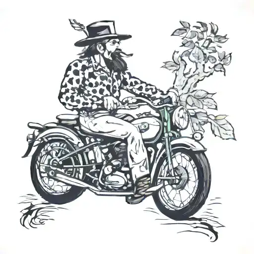 Being Free To Explore Riding Motoand Reading Book Representing