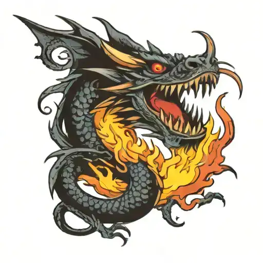 Black Dargon Fire Breathing Dragon